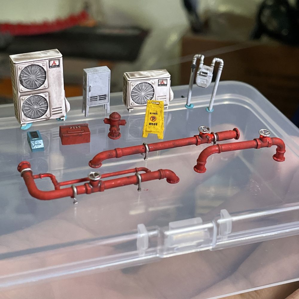 Auto Repair Shop Japan - Diorama 1:64 climatiseur modèle Modification réparation