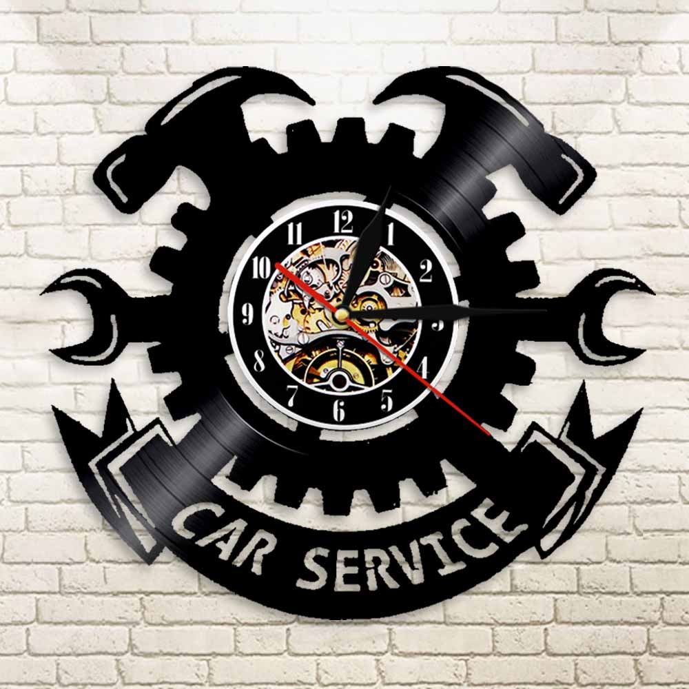 Horloge murale en vinyle desig - Auto Repair Shop Signs avis et prix